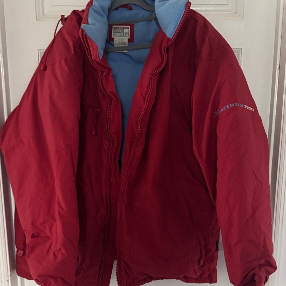 Platinum FUBU fat Albert red down men’s coat size XL